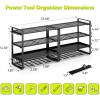 image16quot W Power Tool Organizer Wall Mount Loads 200 lbs Heavy Duty 3Tier 4 Drills Holder Cordless Tool Storage Battery Shelf Utility Racks for Garage Shed Workshop Gifts for Men Husband DadExtra Large