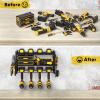 image16quot W Power Tool Organizer Wall Mount Loads 200 lbs Heavy Duty 3Tier 4 Drills Holder Cordless Tool Storage Battery Shelf Utility Racks for Garage Shed Workshop Gifts for Men Husband Dad3 Tier