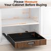 image21quot Deep Pull Out Cabinet Organizer Slide Out Drawers for Cabinets Adhesive with Nano Film Roll Out Shelves for Cabinets in Kitchen Pantry Bathroom or OfficeBlackWood