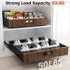 image21quot Deep Pull Out Cabinet Organizer Slide Out Drawers for Cabinets Adhesive with Nano Film Roll Out Shelves for Cabinets in Kitchen Pantry Bathroom or OfficeBlack
