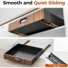 image21quot Deep Pull Out Cabinet Organizer Slide Out Drawers for Cabinets Adhesive with Nano Film Roll Out Shelves for Cabinets in Kitchen Pantry Bathroom or OfficeBlack
