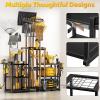 image42quot H Large Garden Tool Organizer Holds Up to 86 Tools Heavy Duty Yard Tool Organizer for Garage 61 Wide Lawn Freestanding Tool Storage Rack for Outdoor Shed Tool Rake Shovel Brooms
