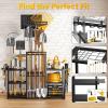 image42quot H Large Garden Tool Organizer Holds Up to 86 Tools Heavy Duty Yard Tool Organizer for Garage 61 Wide Lawn Freestanding Tool Storage Rack for Outdoor Shed Tool Rake Shovel Brooms