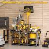 image42quot H Large Garden Tool Organizer Holds Up to 86 Tools Heavy Duty Yard Tool Organizer for Garage 61 Wide Lawn Freestanding Tool Storage Rack for Outdoor Shed Tool Rake Shovel Brooms