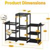image42quot H Large Garden Tool Organizer Holds Up to 86 Tools Heavy Duty Yard Tool Organizer for Garage 61 Wide Lawn Freestanding Tool Storage Rack for Outdoor Shed Tool Rake Shovel Brooms