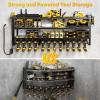 image495quot W Large Power Tool Organizer Wall Mount with Charging Station 4Tier Heavy Duty12 Cordless Drills Holder Load 600 lb Tool Battery Storage Rack Built in 8 Outlet Power Strip for Garage