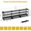 image49quot W Large Power Tool Organizer Wall Mount Loads 600 lbs Heavy Duty 4Tier 12 Drills Holder Cordless Tool Storage Battery Shelf Utility Racks for Garage Workshop Shed Gifts for Men Husband4 Tiers expandable