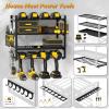 image49quot W Large Power Tool Organizer Wall Mount Loads 600 lbs Heavy Duty 4Tier 12 Drills Holder Cordless Tool Storage Battery Shelf Utility Racks for Garage Workshop Shed Gifts for Men Husband4 Tiers
