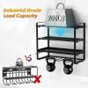 image49quot W Large Power Tool Organizer Wall Mount Loads 600 lbs Heavy Duty 4Tier 12 Drills Holder Cordless Tool Storage Battery Shelf Utility Racks for Garage Workshop Shed Gifts for Men Husband4 Tiers