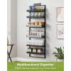 image6Tier Over the Door Pantry Organizer 2 in 1 Large Door Spice Rack with Adjustable Metal Baskets Heavy Duty Hanging or Wall Mounted Storage Organizer for Kitchen Pantry and Room WallBlack