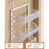 image6Tier Over the Door Pantry Organizer 2 in 1 Large Door Spice Rack with Adjustable Metal Baskets Heavy Duty Hanging or Wall Mounted Storage Organizer for Kitchen Pantry and Room WallWhite