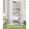 image6Tier Over the Door Pantry Organizer 2 in 1 Large Door Spice Rack with Adjustable Metal Baskets Heavy Duty Hanging or Wall Mounted Storage Organizer for Kitchen Pantry and Room WallWhite