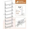 image6Tier Over the Door Pantry Organizer 2 in 1 Large Door Spice Rack with Adjustable Metal Baskets Heavy Duty Hanging or Wall Mounted Storage Organizer for Kitchen Pantry and Room WallWhite