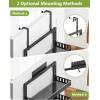 image6Tier Over the Door Pantry Organizer 2 in 1 Large Door Spice Rack with Adjustable Metal Baskets Heavy Duty Hanging or Wall Mounted Storage Organizer for Kitchen Pantry and Room WallBlack