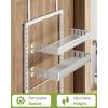 image6Tier Over the Door Pantry Organizer 2 in 1 Large Door Spice Rack with Adjustable Metal Baskets Heavy Duty Hanging or Wall Mounted Storage Organizer for Kitchen Pantry and Room WallWhite