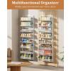 image6Tier Over the Door Pantry Organizer 2 in 1 Large Door Spice Rack with Adjustable Metal Baskets Heavy Duty Hanging or Wall Mounted Storage Organizer for Kitchen Pantry and Room WallWhite