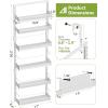 image6Tier Over the Door Pantry Organizer 2 in 1 Large Door Spice Rack with Adjustable Metal Baskets Heavy Duty Hanging or Wall Mounted Storage Organizer for Kitchen Pantry and Room WallWhite