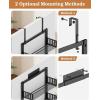 image6Tier Over the Door Pantry Organizer 2 in 1 Large Door Spice Rack with Adjustable Metal Baskets Heavy Duty Hanging or Wall Mounted Storage Organizer for Kitchen Pantry and Room WallBlack