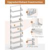 image6Tier Over the Door Pantry Organizer 2 in 1 Large Door Spice Rack with Adjustable Metal Baskets Heavy Duty Hanging or Wall Mounted Storage Organizer for Kitchen Pantry and Room WallWhite