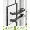 image6Tier Over the Door Pantry Organizer 2 in 1 Large Door Spice Rack with Adjustable Metal Baskets Heavy Duty Hanging or Wall Mounted Storage Organizer for Kitchen Pantry and Room WallBlack