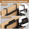 image8 Tier Over The Door Pantry Organizer 2 IN 1 Wall Mount or Hanging Spice Rack Seasoning Shelves with Adjustable Basket Back of Door Organizer and Storage for Kitchen Cabinet and Room ClosetBlack