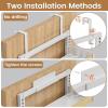 image8 Tier Over The Door Pantry Organizer 2 IN 1 Wall Mount or Hanging Spice Rack Seasoning Shelves with Adjustable Basket Back of Door Organizer and Storage for Kitchen Cabinet and Room ClosetWhite
