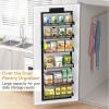 image8Tier Over the Door Pantry Organizer 2 in 1 Large Door Spice Rack with Adjustable Metal Baskets Heavy Duty Hanging or Wall Mounted Storage Organizer for Kitchen Pantry and Room WallBlack