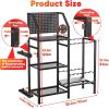 imageFishing Rod Holders for GarageFishing Rod Rack Storage up to 18 Rods3 Tier Adjust Heavy Duty Metal Fish Pole Stand Organizer with Pegboard for Fishing Gear and Equipment Accessories