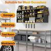 imageLarge Power Tool Organizer Wall Mount 4 Layer Heavy Duty Drill Holder Metal Cordless Drill Storage for 8 Drills Black Utility Racks for Garage and Workbench