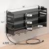 imageLarge Power Tool Organizer Wall Mount with Charging Station4 Layer Heavy Duty Metal Tool Storage Rack Loads 600lbs with 8 Cordless Drill HolderBattery Utility Rack Loads with 4 Power StripBlack