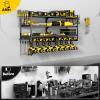imageLarge Power Tool Organizer Wall Mount4 Layers Heavy Duty Metal Loads 400lbsPower Tool Shelf Battery Storage with 8 Cordless Drill HolderUtility Racks for Garage WorkshopBlack
