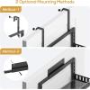 imageOver the Door Pantry Organizer 6Tier Large Wall Mounted Storage Spice Rack 2 in 1 HeavyDuty Metal Adjustable Hanging Baskets for Pantry Bedroom Bathroom Living Room KitchenBlack