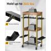 imagePower Tool Cart Heavy Duty Garage Shelving with Wheels Movable Tool Box Cart Chest Organizer for Mechanic and Man Gift Cordless Tool Storage for Garage and Garden