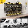 imagePower Tool Organizer Wall Mount with Charging Station 4 Layer Drill Holder Tool Storage 4 Outlet Power Strip Utility Rack with 656ft Cord