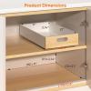 imagePull Out Drawer for Cabinet Metal Slide Out Shelf Fixed with Adhesive Nano Film 1 PCS MultiPurpose Cabinet Organizer for Kitchen Pantry and Office Large11W x 21D2Pack