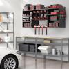 imageUpgrade Large Power Tool Organizer Wall Mount Cordless Tool Storage Rack with 8 Drill Holder 4 Layer Heavy Duty Metal Loads 400lbs Battery Utility Shelve for Garage and Workbench