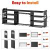imageUpgrade Large Power Tool Organizer Wall Mount Cordless Tool Storage Rack with 8 Drill Holder 4 Layer Heavy Duty Metal Loads 400lbs Battery Utility Shelve for Garage and Workbench