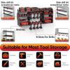 imageUpgrade Large Power Tool Organizer Wall Mount Cordless Tool Storage Rack with 8 Drill Holder 4 Layer Heavy Duty Metal Loads 400lbs Battery Utility Shelve for Garage and Workbench