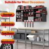 imageUpgrade Large Power Tool Organizer Wall Mount Cordless Tool Storage Rack with 8 Drill Holder 4 Layer Heavy Duty Metal Loads 400lbs Battery Utility Shelve for Garage and Workbench