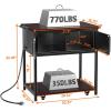 image2029 Gallon Fish Tank Stand with Power Outlet and Storage CabinetAquarium Stand with SlideOut Fish Tank ShelfHeavy Duty Metal Frame and Waterproof Wood315quot L x 157quot W 770LBS Capacity