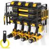 image16quot W Power Tool Organizer Wall Mount Loads 200 lbs Heavy Duty 3Tier 4 Drills Holder Cordless Tool Storage Battery Shelf Utility Racks for Garage Shed Workshop Gifts for Men Husband Dad3 Tier