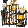 image42quot H Large Garden Tool Organizer Holds Up to 86 Tools Heavy Duty Yard Tool Organizer for Garage 61 Wide Lawn Freestanding Tool Storage Rack for Outdoor Shed Tool Rake Shovel Brooms