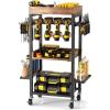 imagePower Tool Cart Heavy Duty Garage Shelving with Wheels Movable Tool Box Cart Chest Organizer for Mechanic and Man Gift Cordless Tool Storage for Garage and Garden