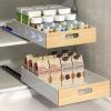 imagePull Out Drawer for Cabinet Metal Slide Out Shelf Fixed with Adhesive Nano Film 1 PCS MultiPurpose Cabinet Organizer for Kitchen Pantry and Office Large14W x 21D1Pack