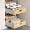 imagePull Out Drawer for Cabinet Metal Slide Out Shelf Fixed with Adhesive Nano Film 1 PCS MultiPurpose Cabinet Organizer for Kitchen Pantry and Office Large11W x 21D1Pack