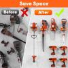imageWeedeater Hanger 2 Pack Garage Organize Grass String Trimmer Rack Heavy Duty Metal Weed Eater Holder Wall Mount Save Space Garden Tool Storage Rack Loads 25lbs Weed Wacker Hooks for Garage