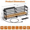 imageLarge Power Tool Organizer with Charging Station 4Layer Heavy Duty Utility Rack Loads 800lbs Holds 8 Cordless Drills 49quot W Wall Mount Tool Shelf with 8Outlet Power Strip Gift for Men8 Slots 4 Layers