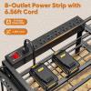 imageLarge Power Tool Organizer with Charging Station 4Layer Heavy Duty Utility Rack Loads 800lbs Holds 8 Cordless Drills 49quot W Wall Mount Tool Shelf with 8Outlet Power Strip Gift for Men12 Slots 4 Layers