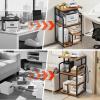 imageLarge 4 Tier Printer Stand 267 x 212 x 502 Inches Tall Printer Cart with Power Outlets 4Adjustable Heavy Duty Rolling Shelf for Home Office Kitchen Stand for Paper Shredder Mini Fridge