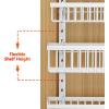 image9 Tier Over The Door Pantry Organizer 2 in 1 Wall Mount or Hanging Spice Rack with Adjustable Basket Seasoning Organizer and Storage for Kitchen Cabinet Closet BathroomWhite